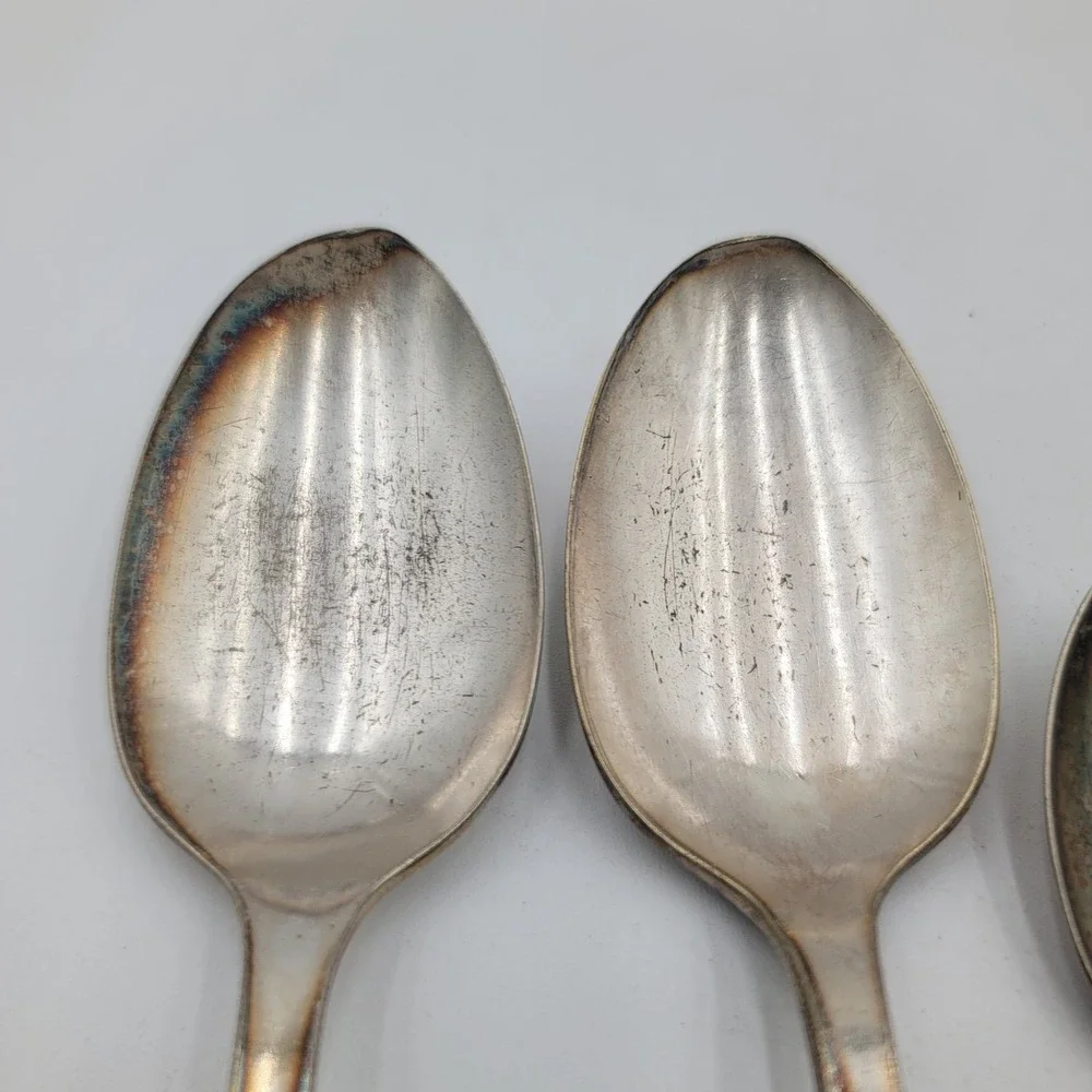 Oneida Community Tudor Plate Friendship Spoons 4pc Art Deco‎ Silverplate 1932